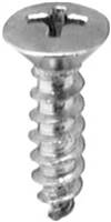 #10 X 3/4 Phillips Oval Head Tap Screw Chrome