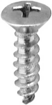 #10 X 3/4 Phillips Oval Head Tap Screw Chrome