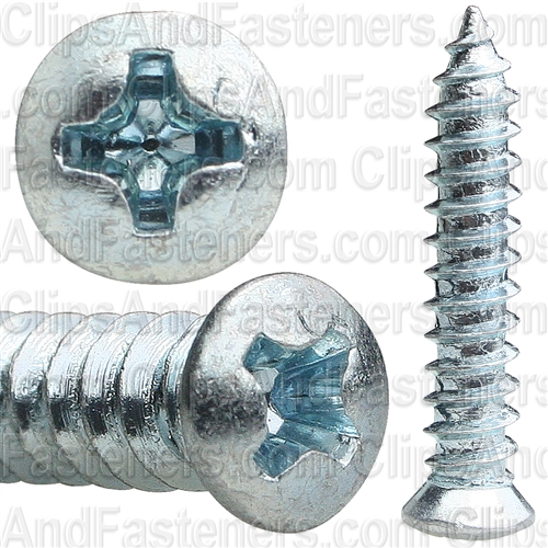 10 X 1 #6 Hd Phillips Oval Hd Tap Screw Zinc