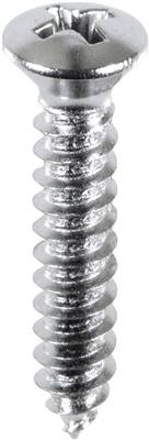 #10 X 1 #8 Hd Phillips Oval Head Tap Screw Chrome