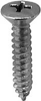 #10 X 1 Phillips Oval Head Tap Screw Chrome