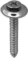 #8 X 1-1/4" Phillips Oval #6 Head Sems Countersunk Washer Chrome