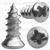 6 X 3/8 #4 Hd Phillips Oval Head Tap Screw Chrome