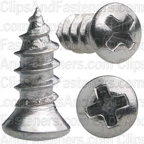 6 X 3/8 #4 Hd Phillips Oval Head Tap Screw Chrome