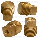 Brass Square Head Plug 1/4 Pipe Thread