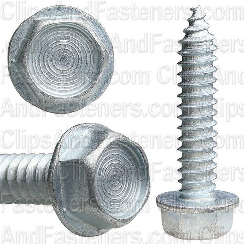 5/16 X 1 1/2 Ind. Hex Washer Head Tap Screw Zinc