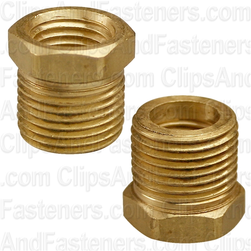 Brass Bushing 3/8" Ext. Thread 1/4" Int. Thread