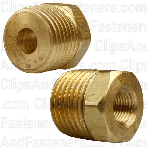 Brass Bushing 1/2" Ext. Thread 1/8" Int. Thread