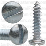 #4 X 1/2" Zinc Slotted Pan Head Tapping Screws
