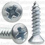 4 X 1/2 Phillips Oval Head Tap Screw Zinc