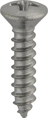 4 X 1/2 Phillips Oval Head Tap Screw Chrome