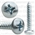 12 X 1 1/4 Phillips Pan Head Tap Screw Zinc