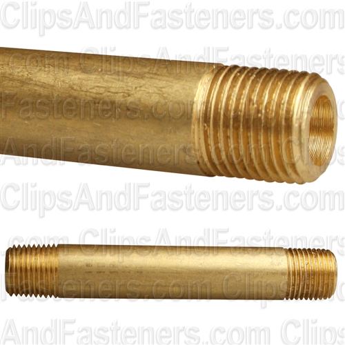 Brass Long Nipple 2-1/2 Length 1/8 Thread