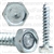 #14 X 1-1/2" Indented Hex Head Tapping Screws Zinc