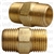 Brass Hex Nipple 1/2 Thread A 1/2 Thread B