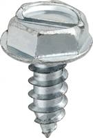 6 X 3/8 Slotted Hex Washer Head Tap Screw Zinc