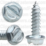 8 X 5/8 Slotted Hex Washer Head Tap Screw Zinc