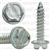 8 X 3/4 Slotted Hex Washer Head Tap Screw Zinc