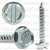 8 X 1 Slotted Hex Washer Head Tap Screw Zinc