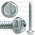 10 X 1 1/2 Slotted Hex Washer Head Tap Screw Zinc