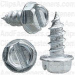 12 X 1/2 Slotted Hex Washer Head Tap Screw Zinc
