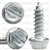 12 X 3/4 Slotted Hex Washer Head Tap Screw Zinc