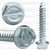 12 X 1 1/4 Slotted Hex Washer Head Tap Screw Zinc