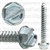 12 X 1 1/2 Slotted Hex Washer Head Tap Screw Zinc