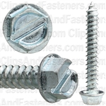 12 X 1 1/2 Slotted Hex Washer Head Tap Screw Zinc