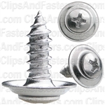 #10 X 5/8" Phillips Oval #8 Head Sems Countersunk Washer Chrome
