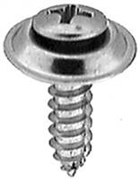 #10 X 3/4" Phillips Oval #8 Head Sems Countersunk Washer Chrome
