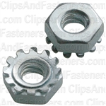 10-24 Hex Keps Lock Washer & Nut Zinc