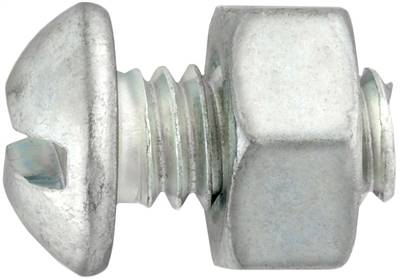 Round Hd Stove Bolt W/Hex Nut 1/4 X 1/2