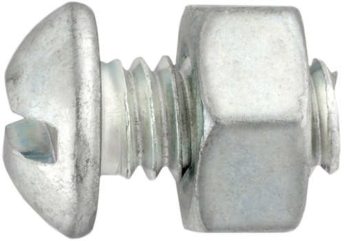 Round Hd Stove Bolt W/Hex Nut 1/4 X 1-1/2