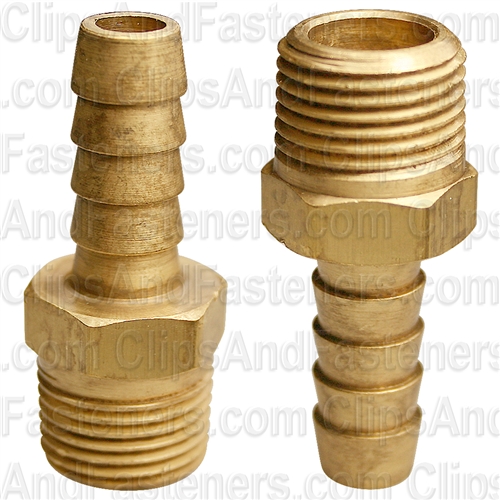 Hose Barb To Taper Male Pipe 3/8 I.D. 3/8 Thrd