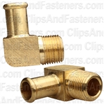 90 Degree Beaded Hose Barb 1/2" Hose I.D. 3/8" Pipe Thread