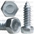 3/8" X 1-1/4" Indented Hex Head Tapping Screws Zinc