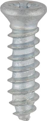 #6 X 1/2" Phillips Flat #4 Head Tapping Screw Zinc