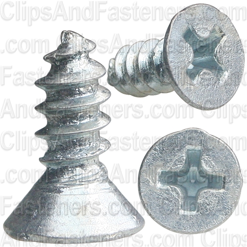 #8 X 1/2" Phillips Flat Head Tapping Screw Zinc