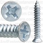 #8 X 1" Phillips Flat #6 Head Tapping Screw Zinc