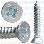 #8 X 1" Phillips Flat Head Tapping Screw Zinc