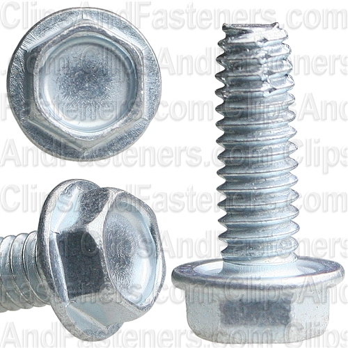 8-32 X 1/2 Hex Washer Head Thread Cutting Screws Zinc