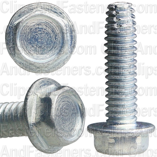 8-32 X 5/8 Hex Washer Head Thread Cutting Screws Zinc