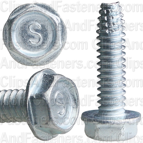 10-24 X 3/4 Hex Washer Head Thread Cutting Screws Zinc