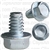 1/4-20 X 3/8 Hex Washer Head Thread Cutting Screws Zinc