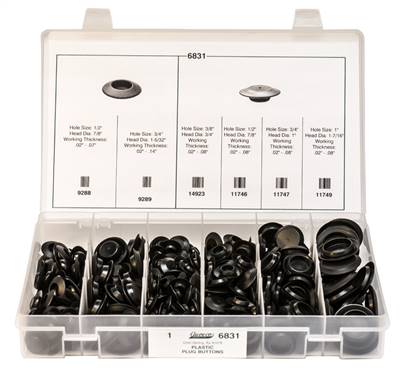 305 Pc Plastic Plug Button Quik-Select Kit