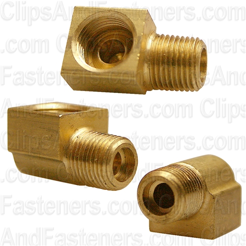 90 Degree Brass Elbow Tube Size 1/4" Pipe Thread 1/8