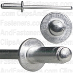 1/8" All Aluminum Panel Blind Rivets 3/16"-1/4" Grip (1000) Dome