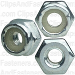 10-32 SAE Nylon Insert Lock Nuts Grade 2 Zinc