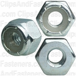 12-24 Nylon Insert Lock Nuts Grade 2 Zinc